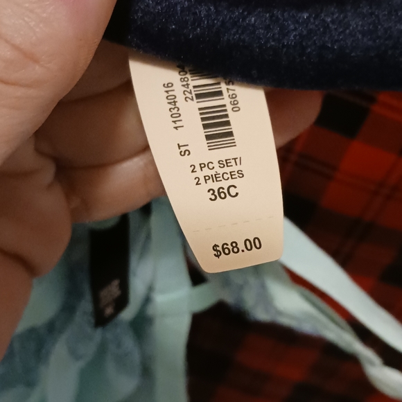 Never worn Victoria Secret blue split front baby doll lingerie size 36C 2 piece - Picture 7 of 11